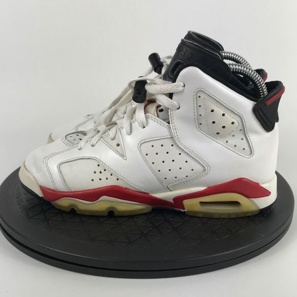 Nike Air Jordan 6 Retro White/Varsity Red 384665-102 Youth Size 4Y - Picture 8 of 12